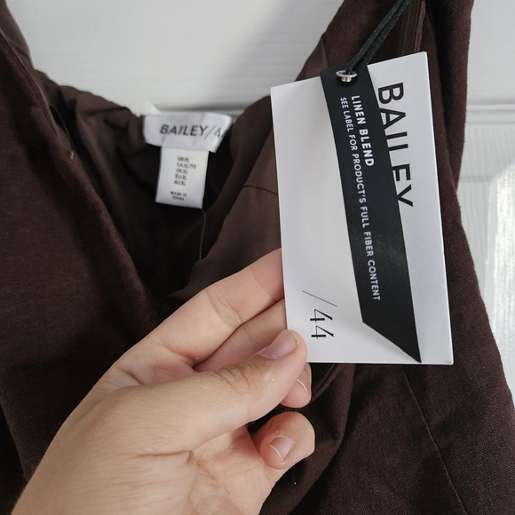 Bailey 44 Espresso Button Down Strapless Top - Picture 4 of 7